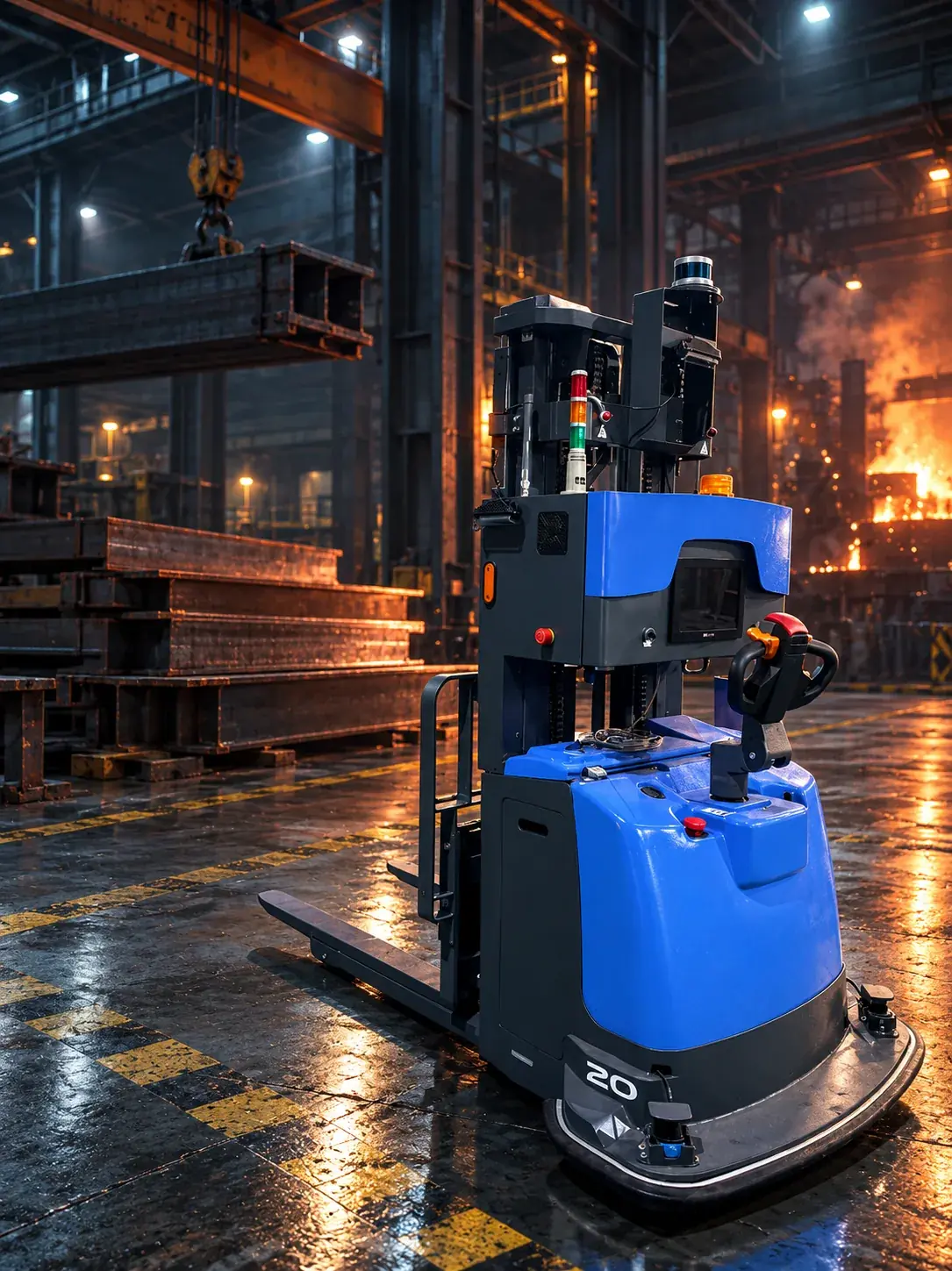 傳統金屬加工產業重載型 AGV 2000KG 搬運案例